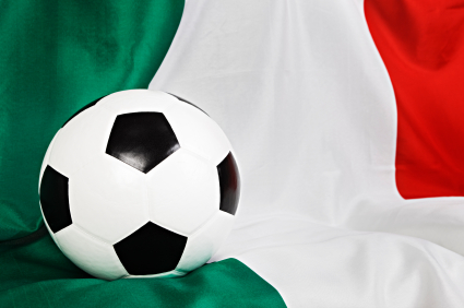 10 0 Pallone e bandiera italiana